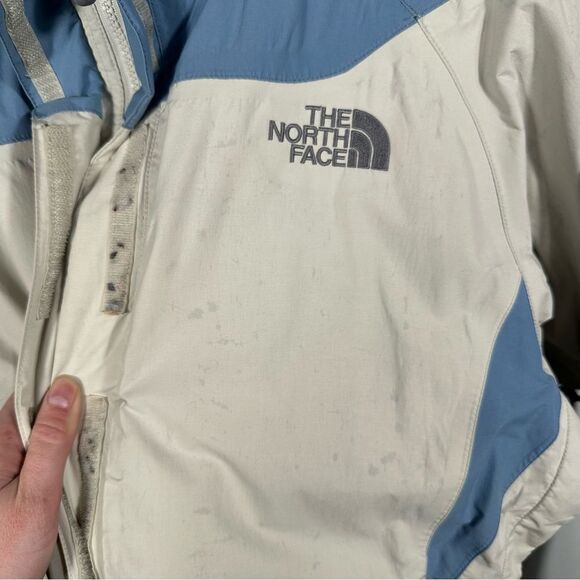 The North Face Blue White Hyvent Snowboarding Ski Winter Jacket Size Large Snow - Picture 5 of 16